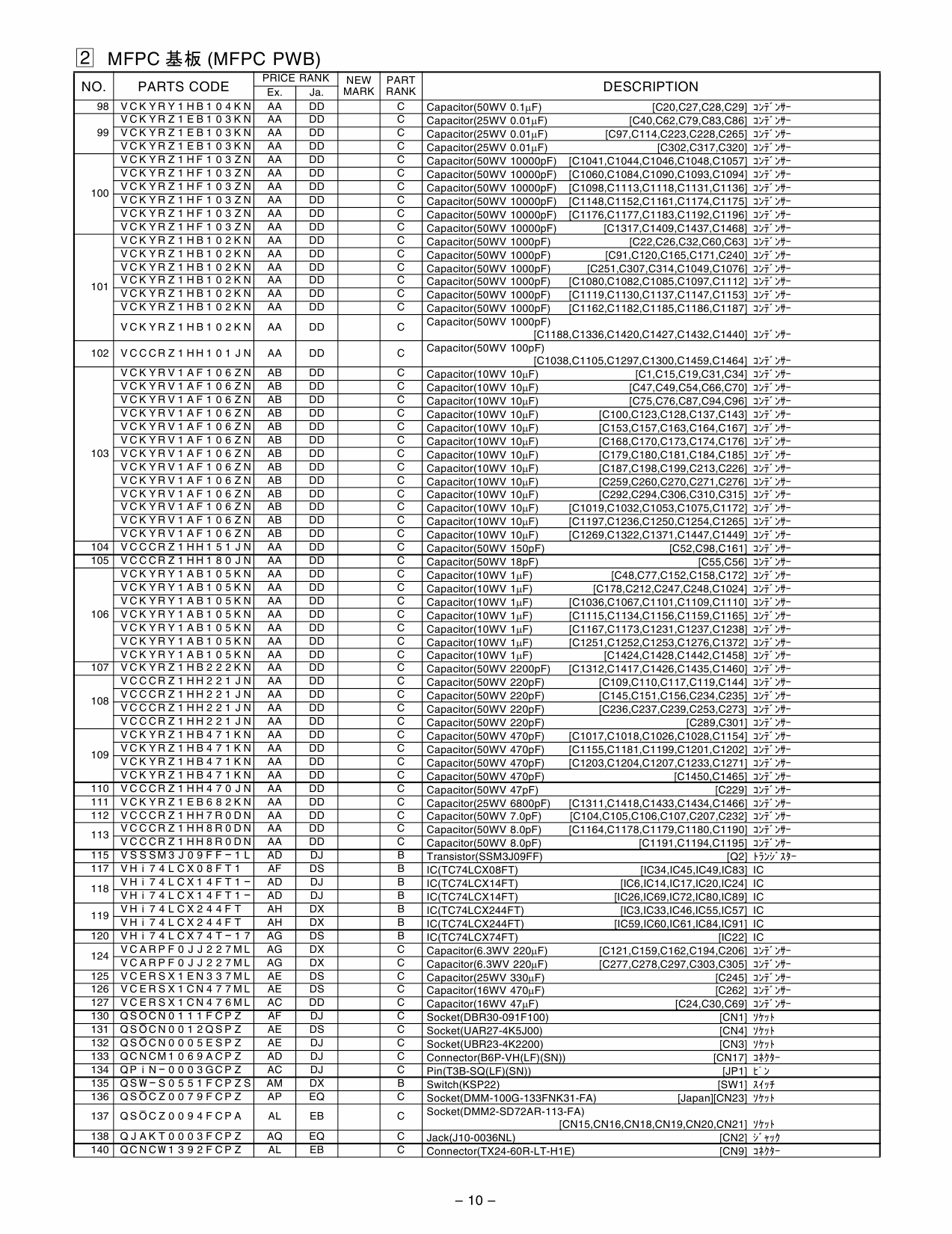 SHARP MX M850 M950 M1100 PWB Parts Manual-4